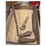 Two Primitive drawing knives