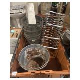Advertising Tote with three vintage minnow traps,