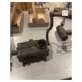 Antique cast-iron grinder, march 15 1859 sausage
