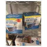 Two polar chill air coolers in boxes