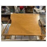 MCM wood bed lap tray with flip top