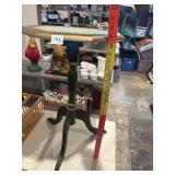 Eclectic octagonal accent table with leopard