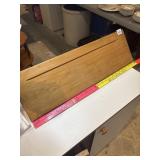 Vintage wood wall mount shelf, maple