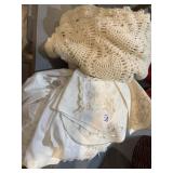 Crochet throw, table linens, doilies, etc