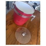 Vintage Fiesta ice bucket with lid and handles