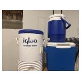 3 usable coolers, igloos and Coleman