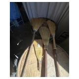 4 Handmade decorative brooms, two Berea college