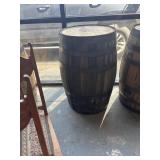 53 gallon white oak bourbon barrel stamped brown