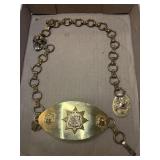 Chain with central red and gold enamel heraldic