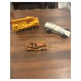 Handmade vintage and retro wooden model cars and