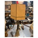 Beautiful vintage electric lamp, ornate base