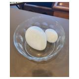 Vintage arcoroc French glassware bowl and two