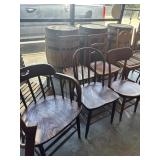 Five antique well-made chairs