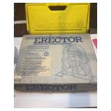 Vintage erector motorized toy set with box and