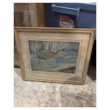 King rail by Fuertes matted and framed 16 x 13