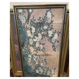 Oriental art composition of white chrysanthemums