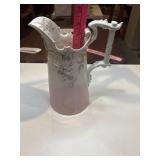 Antique Victorian era, European porcelain pitcher