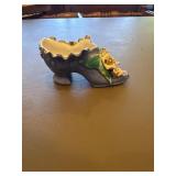 Antique porcelain miniature Victorian slipper
