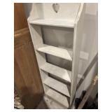 Vintage five tier painted wood shelf with heart