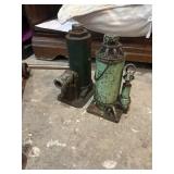 Two bottle jacks, both work