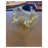 Vintage Italian art glass centerpiece bowl,