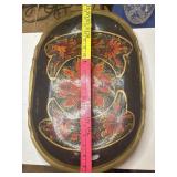 Vintage MCM Mexican folk art  wooden bates