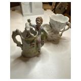 Porcelain shaving scuttle mug and hand painted