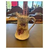 Antique porcelain milk pitcher or water jug,
