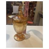 Vintage Jeannette company covered pedestal candy