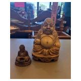 Two Buddhas, laughing Buddha Faro Italy and