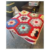 72ï¿½ x 84ï¿½ handsewn grandmothers flower garden