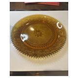 1970s Indiana glass Tiara Amber Sandwich serving