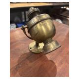 Antique brass marine bulkhead or gimbaled oil