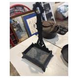 antique black cast iron hearth boot scraper and