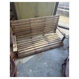 Heavy oak porch swing