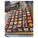 Vintage handmade crochet, granny square