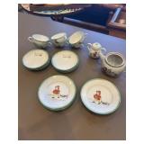 20 piece vintage tea set Winter scene, Japan