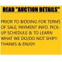 READ "AUCTION DETAILS" PRIOR TO BIDDING