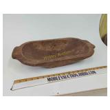 Hand carved dough bowl
