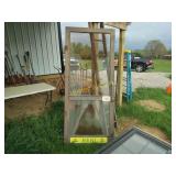 Old screen door with advertising