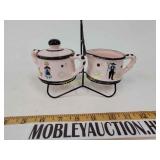 Hand painted Amish sugar creamer
