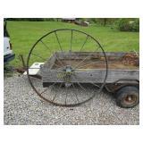 Antique steel wheel 54" tall