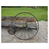 Antique steel wheel 54" tall