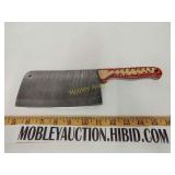 Damascus knife with sheath