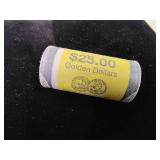 $25 roll golden dollar Sacagawea coins