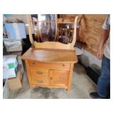 Antique oak washstand