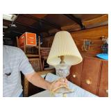 Antique glass lamp in trailer