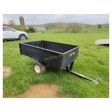 Lawn mower trailer with winch hitch
