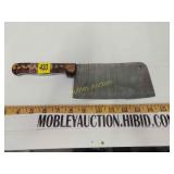 Damascus butcher knife
