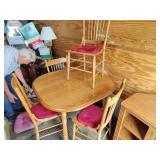 Table and four chairs